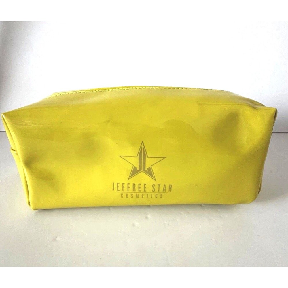 Jeffree Star Cosmetics Neon Yellow Makeup Bag Cosmetic Case NEW Older Style